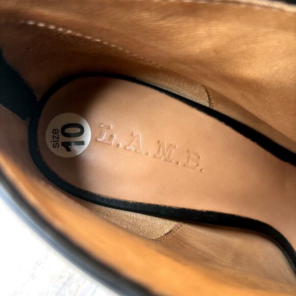 L.A.M.B by Gwen Stefani Nathan Leather Tassle Platform Ankle Booties Size 10 M - Picture 6 of 10